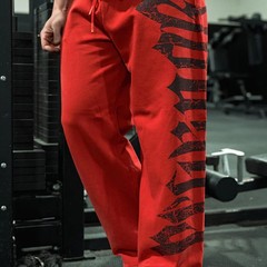 YOUNGLAアメリカのファッションブランドのスポーツの大きいサイズのズボンのジムの健康で美しいジョギングのトレーニングのズボンの綿は大きい花の広い足の長さを印刷します。
