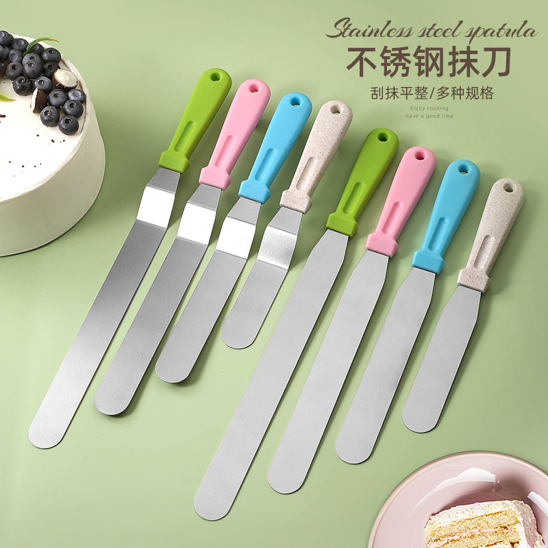 Stainless Steel Cream Spatula, Smoothing Knife, Scraper, Cake Cream Knife, Mixing Kiss Knife, Baking Tools, Cross-Border Ready Stock