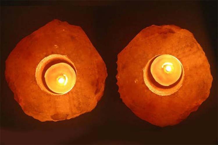 Natural Salt Stone Candle Holder For Bedroom Bedside Decor_voghion.com