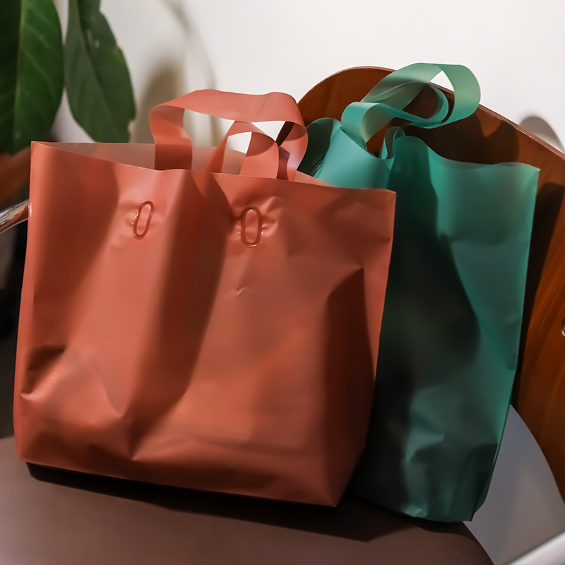 磨砂透明服装店塑料袋衣服用购物手提袋子包装批发购物礼品男女装