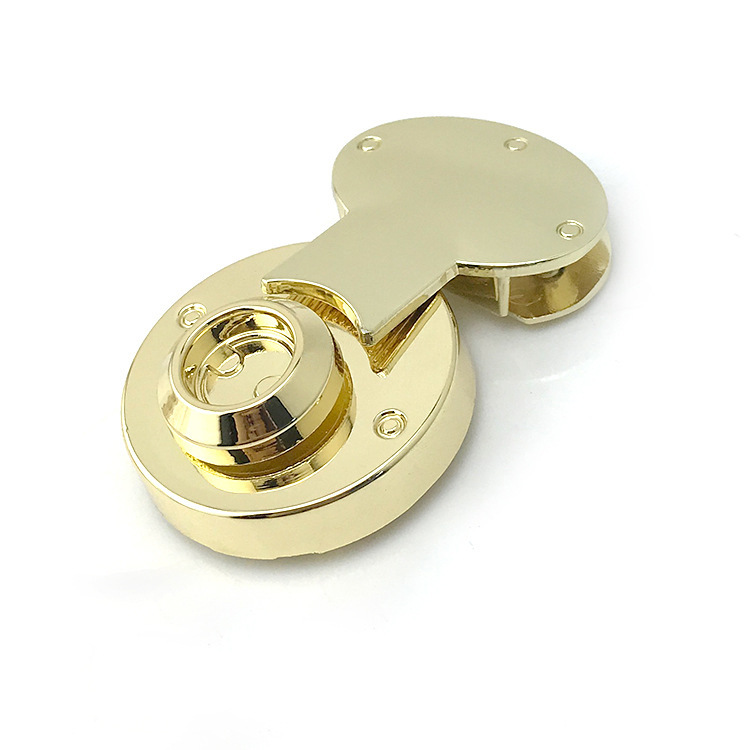 适用大型包 杜勒斯款箱包锁扣 五金插扣插锁 浅金色56*35mm S-13