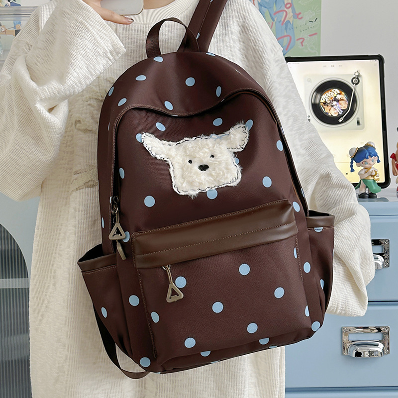 Mochila de alto valor facial para niños y niñas encantadora impresión de gran capacidad mochila de niños de dibujos animados perros mochila de niños