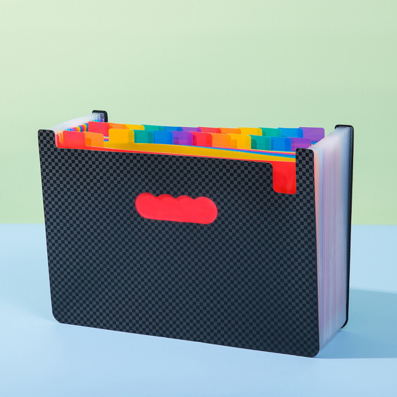 Nuevo transfronterizo tres carpetas de archivo arco iris ppp pergante bolsa de oficina multicapa bolsa de papel de prueba bolsa