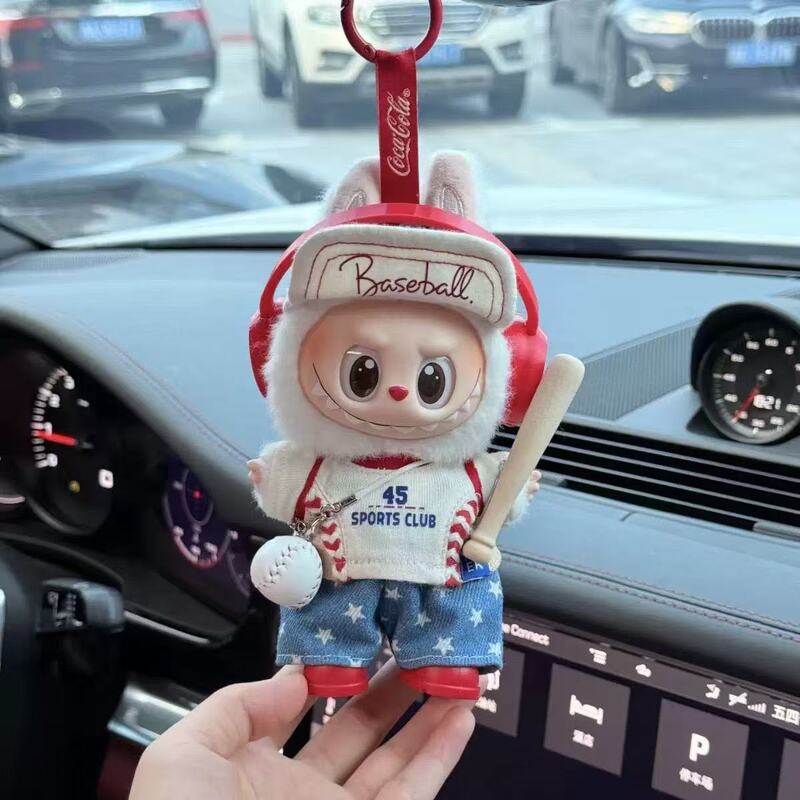 仅衣服Labub娃衣衣服棒球衫搪胶脸公仔娃娃衣la布布可着替棒球帽|undefined