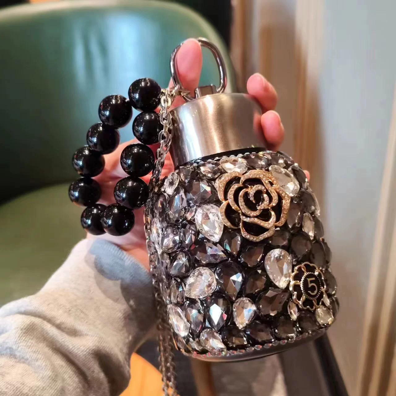 High quality handheld glass stainless steel from pearl