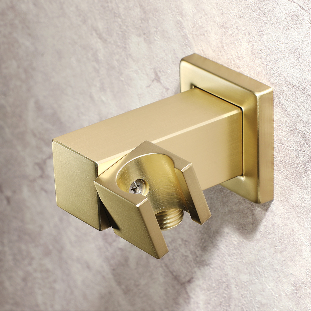 Household handheld showerhead set, brushed gold showerhead, rotatable with water inlet showerhead undefined