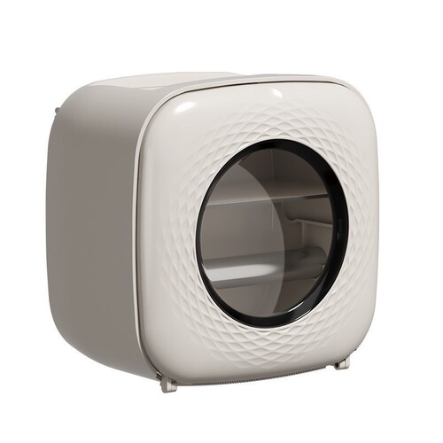 Bathroom tissue box wall-mounted waterproof toilet paper box punch-free paper box toilet paper roll storage rack