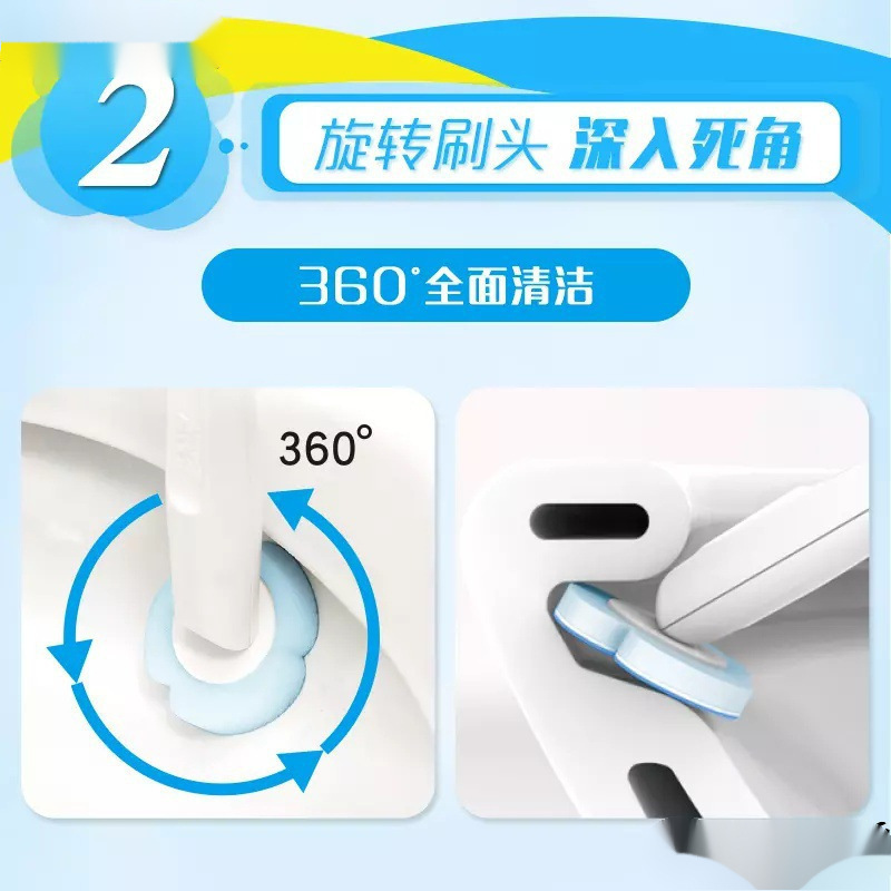 Miaojie 使い捨てトイレブラシ交換ヘッド浴室パンチフリー使い捨て抗菌ブラシヘッドクリーニングタブレット交換パック|undefined
