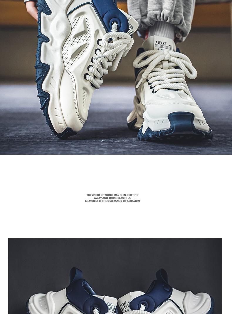Men's Thick-soled Casual Dad Sneakers Height Increasing Board Shoes_voghion.com