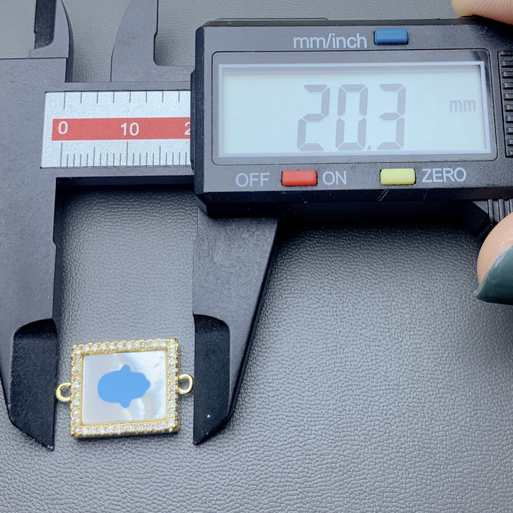 Fashion Heart Shape Copper Inlay Turquoise Shell Zircon Bracelets