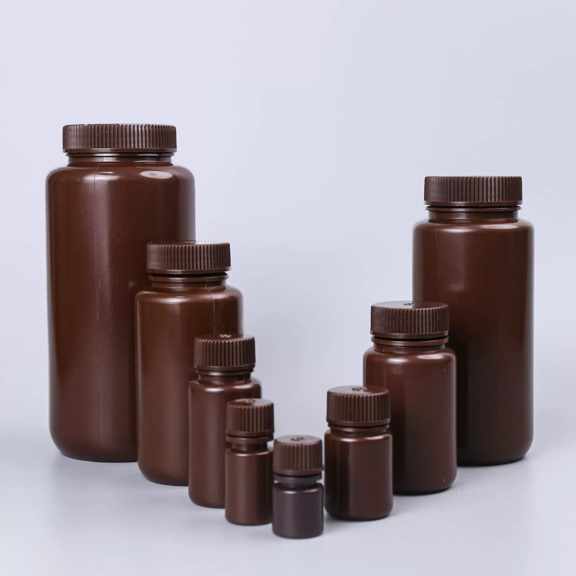 避光分装瓶棕色塑料试剂瓶广口密封瓶hdpe毫升样品瓶化学实验室瓶