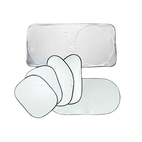 Car sunshade, front and rear side windshield, window, sun protection and heat insulation storage bag, silver-coated six-pack summer supplies