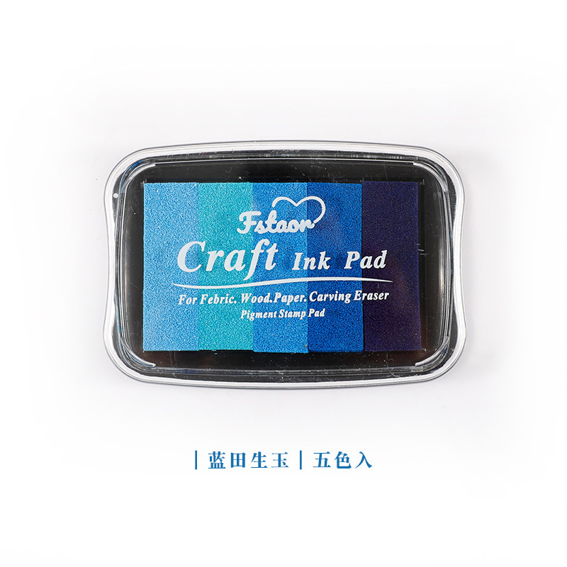 Gran serie de estilo japonés Rainbow inkpad DIY sello impresión pintura al óleo del dedo los niños inkpad 6 selección color