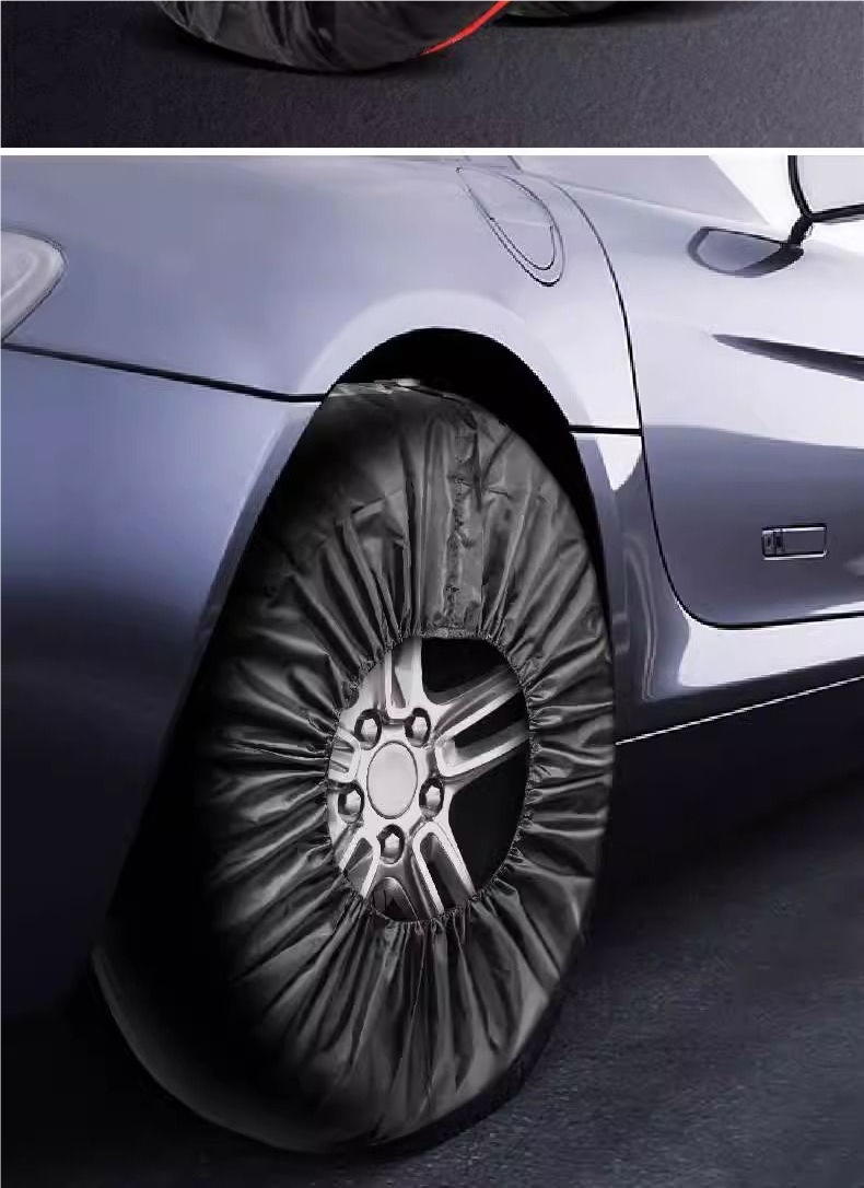 Car Spare Tire Cover All-Inclusive Tire Cover Oxford Cloth Dustproof and Waterproof Spare Tire Cover Snow Tire Cover Protective Storage Bag