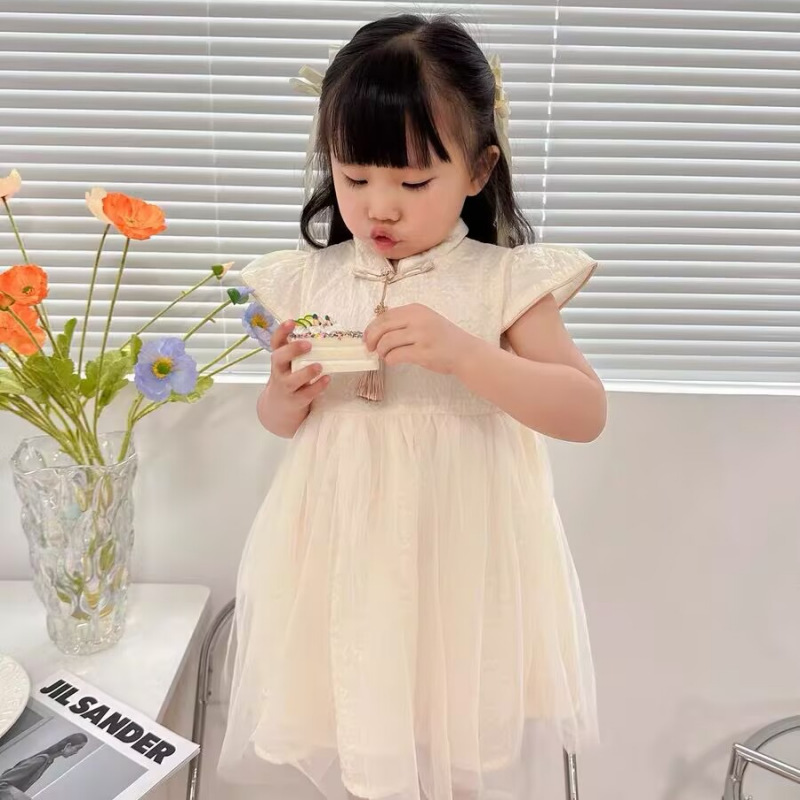 Children's Dress Summer Dress Little Girl Princess Dress One-Year-Old Baby Dress Cotton New Chinese Style National Style Cheongsam Han Dynasty Children's Dress Summer Dress Little Girl Princess Dress One-Year-Old Baby Dress Cotton New Chinese Style National Style Cheongsam Han Dynasty
