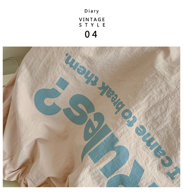 Fashionable and simple letter print large-capacity tote bag 2025 new style contrasting color versatile drawstring pleated single-shoulder bag undefined