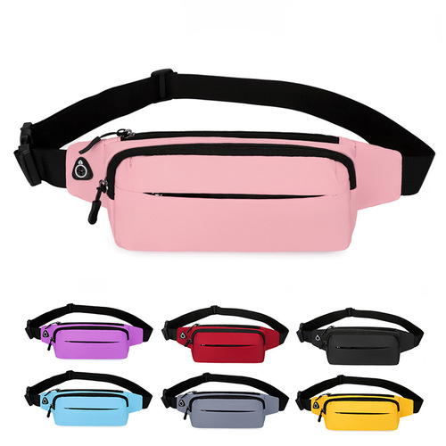 Men's and women's canvas waist bag sports business chest bag mobile phone large capacity wear-resistant cross-border bag cross-border wholesale