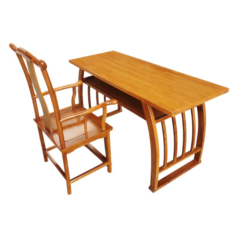 Saddle Table, New Chinese-Style Table, Solid Wood, Antique-Style, Children's Calligraphy and Painting School Teaching Table and Chair, Traditional Chinese Culture Training Saddle Table