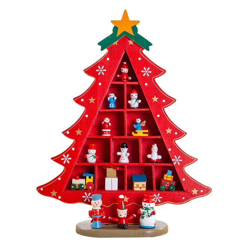 Decoraciones navideñas 2025, mini árbol pequeño, bricolaje, arreglo de escena tridimensional, adornos de escritorio para uso doméstico infantil