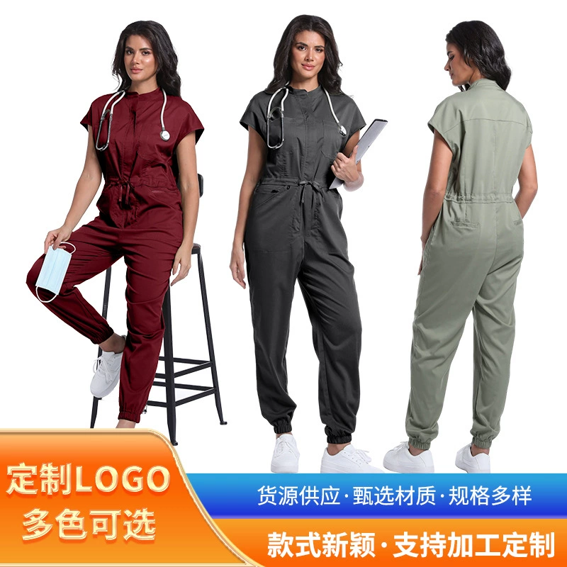 Новая одежда для мытья рук по индивидуальному заказу, цельный костюм с воротником-стойкой, молния с летающими рукавами, рабочая одежда для врачей и медсестер в операционной