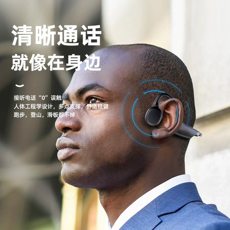 Новая костно-проводящая Bluetooth-гарнитура 2022 года, реальная костная передача звука, длительное время ожидания без карты