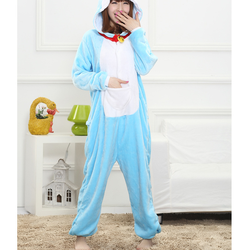 纽扣 叮当猫天蓝色