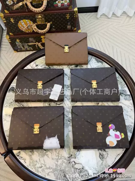 New cross-border vintage envelope-style document bag, business storage bag, portable tablet bag, office supplies sorting storage