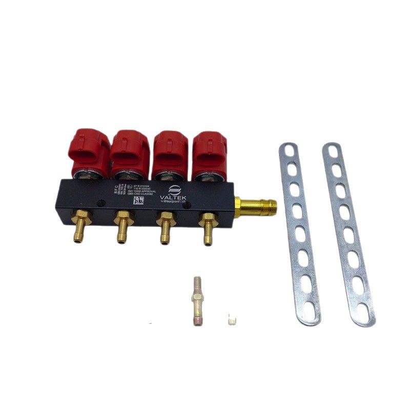 LPG/CNG car oil-to-gas conversion special injector rail VALTEK red 3-ohm injector rail gas car accessories