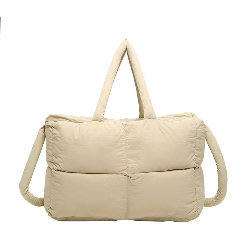 Libro rojo pequeño bolso de ropa de algodón bolso de plumón para mujeres 2024 gran capacidad bolsa de ocio bolsa de hombro para mujeres de viaje bolsa de mano