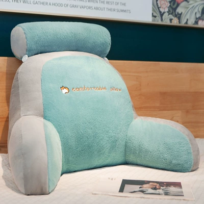 Multi-function pad: Waist Pillows, Large Backrests, Sofa - medium-cushion-headrest-seat-recommendation-60x40cm-independent-liner-is-removable-and-washable-gray-kitten-skin-friendly-jade-rabbit-velvet
