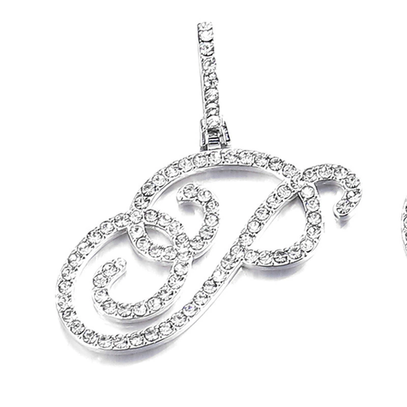 Подвес-цепочка из медной основы с позолотой 18K и цирконами, цепочка 45+5 см, подвеска 5 см