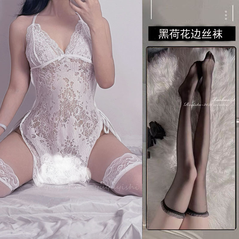 + 블랙 레이스 스타킹