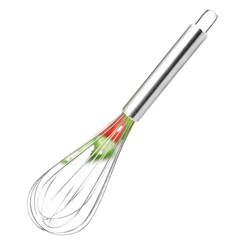 Source Manufacturer All 304 Stainless Steel Egg Beater Manual Pipe Handle 8 Inches 9 Inches 10 Inches 11inch 12inch Baking