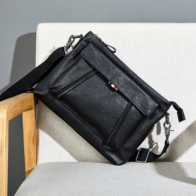 韩版时尚真皮男士斜挎包小包2021新款单肩包男包软牛皮男士手拿包