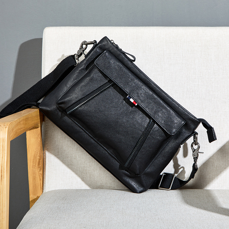 韩版时尚真皮男士斜挎包小包2021新款单肩包男包软牛皮男士手拿包