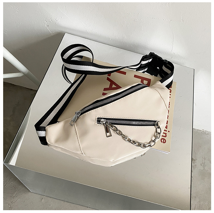 Unisex Mode Einfarbig Pu Leder Taillen Taschen display picture 28
