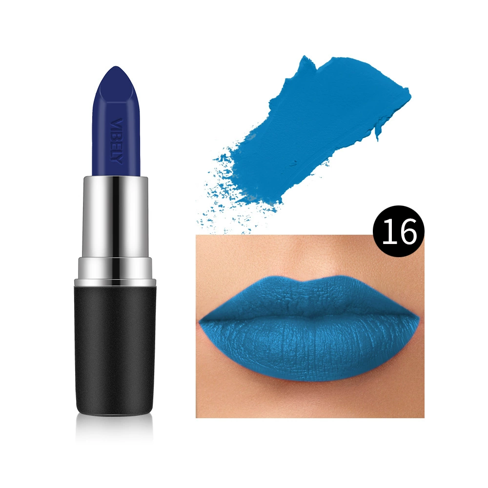 Помада VIBELY matte bullet, 29 оттенков включая чёрный, бархатистая стойкая текстура