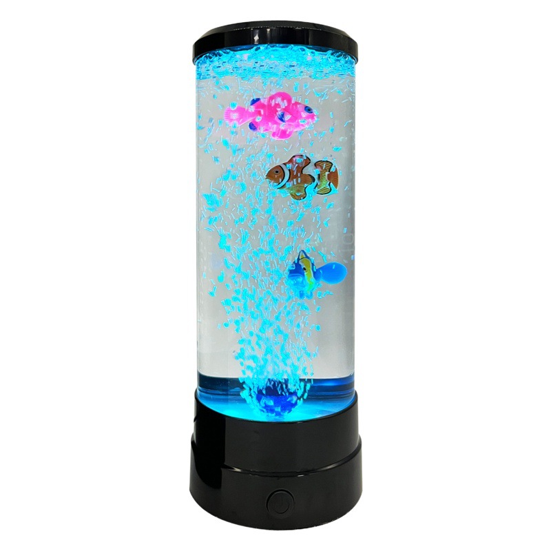 Burbuja pescado Amazonas simulación de comercio exterior LED colorido vapor pescado burbuja luz transfronteriza dormitorio ambiente USB medusas luz de la noche