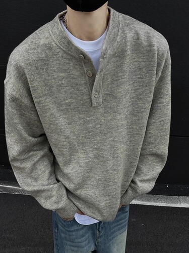 American cool Henry leading men's sweater 2024 new autumn and winter lazy feeling old money style knitted sweater line coat