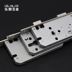 歐標85孔距不鏽鋼304雙舌鎖體機械門鎖配件加厚面板鎖舌可調左右