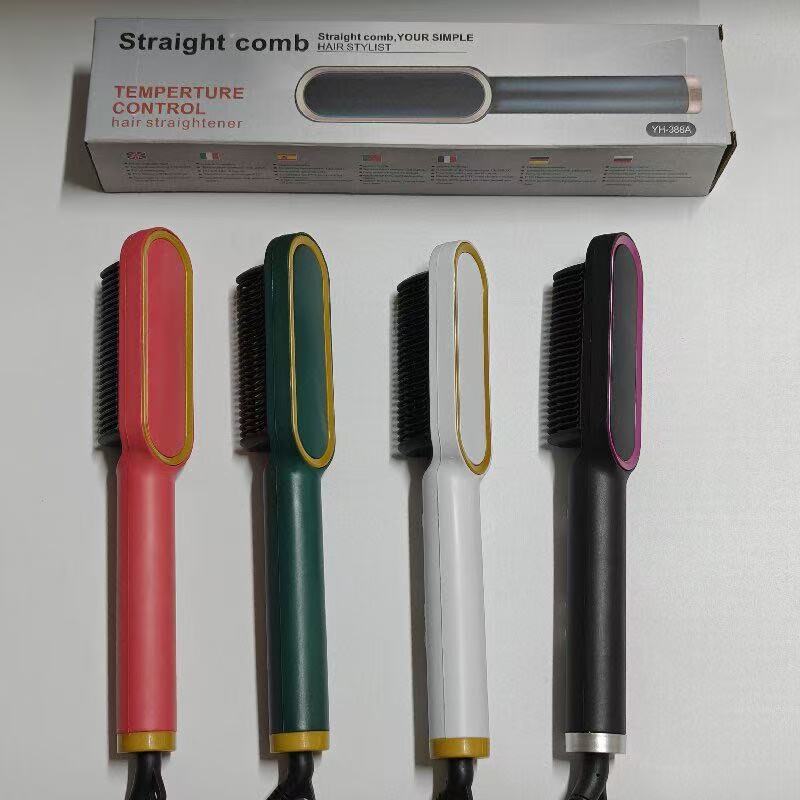 Straightening Curling Iron Dual-Purpose Splint Negative Ion Fluffy Comb Cross-Border Lazy Straightening Comb