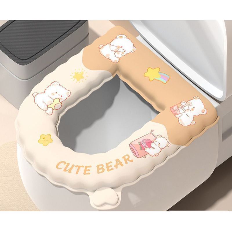 Cartoon Thickeneded Eva Toilet Mat Waterproof No-Wash Four-Season Toilet Paste Warm Universal Seat Cushion Household Super Thick