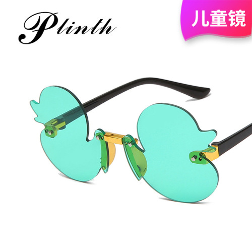 Children's sunglasses for boys, cute cartoon duck shape, sunshade glasses, UV protection, stylish glasses for girls, trendy.