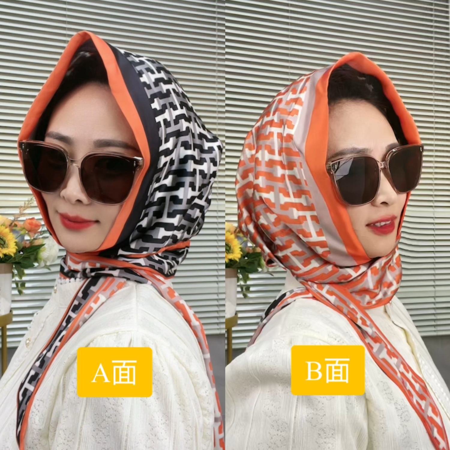 Internet-famous fashion turban hat wrap multi-functional hat elegant silk scarf streamer hat windproof sunscreen hat scarf headgear