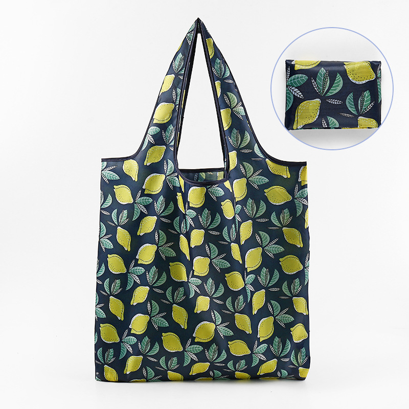 Nueva bolsa de compras plegable de gran capacidad, bolsa de compras para supermercado, bolsa de almacenamiento cuadrada de tela floral, nicho de estilo k, tamaño mediano 4665