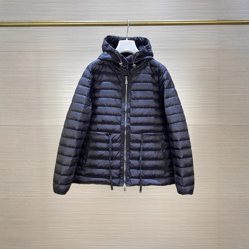 M Brand Pocket Drawstring Autumn and Winter Lightweight Simple Women's Hooded down Jacket Casual Versatile