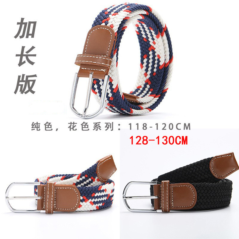 The extended version of the network explosion casual elastic knitting needle buckle male and female students canvas belt elastic belt The extended version of the network explosion casual elastic knitting needle buckle male and female students canvas belt elastic belt