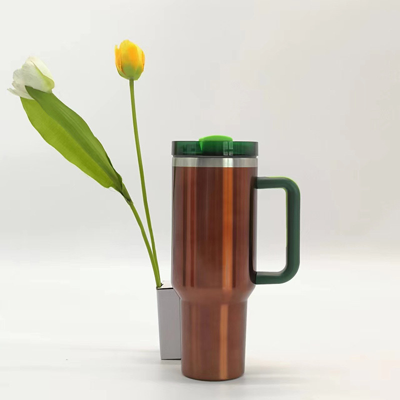 Transfronterizo 40oz mango taza de helado pintura transparente 304 taza de vacío de acero inoxidable popular Stanley Mismo Coche Taza