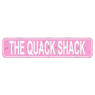 THE QUACK SHACK Tin Painting | American Country Retro Wall Decoration Duck Theme Funny Pendant