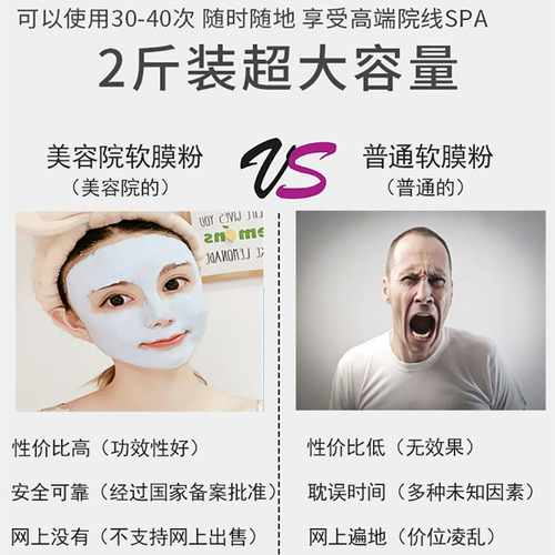 Soft Membrane Powder Mask 1000g - Hydrating, Moisturizing, Youthful, Nourishing, Repairing, Brightening, Cleansing Skin